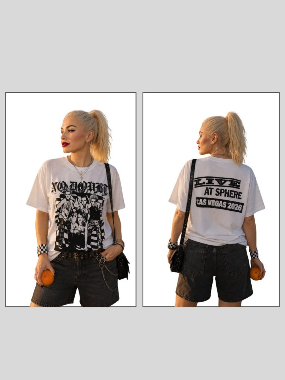 No Doubt Live At Sphere Las Vegas 2026 Graphic Tee - White/Black Medium
